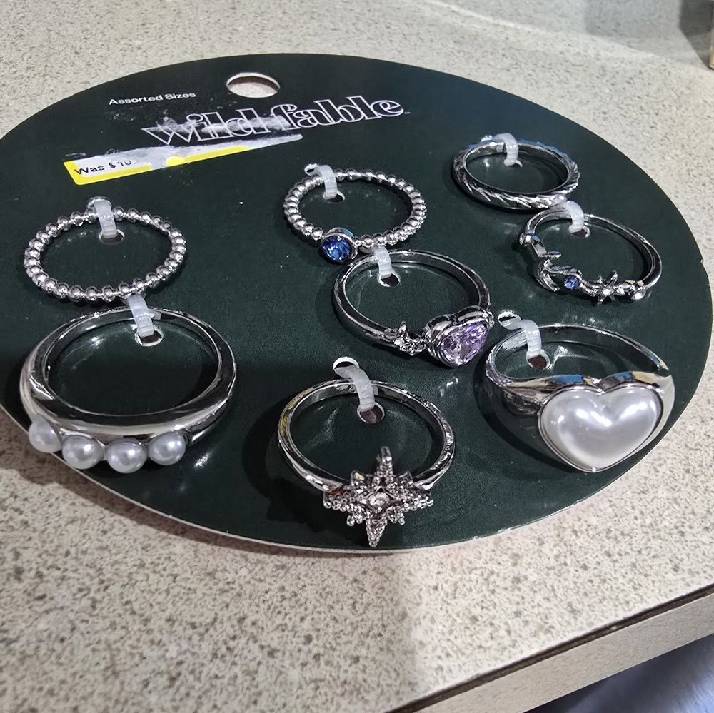 Wild Fable Silver Textured Rings - Assorted Sizes - Picture 2 of 5